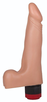 Классический реалистик с вибрацией - 17,8 см. (Цвет: телесный)