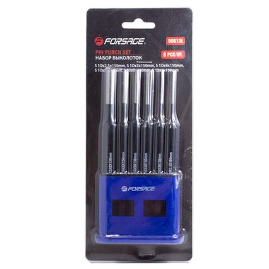 Набор выколоток, 6пр.(2.5х150мм, 3х150мм, 4х150мм, 5х150мм, 6х150мм, 8х150мм),в блистере Forsage F-50613L