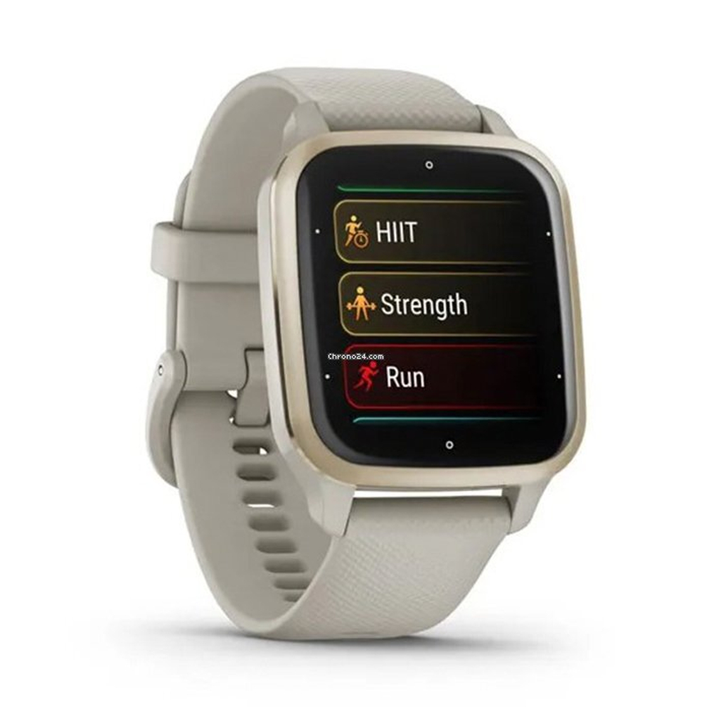 Смарт-часы Garmin Venu Sq 2 Music Edition цвет слоновой кости с персиково-золотым алюминиевым безелем, 010-02700-11