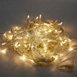 ULD-B50006-880-TTK WARM WHITE IP44 Бахрома светодиодная с эффектом мерцания. 50м. Соединяемая. 880 светодиодов. Теплый белый свет. Провод прозрачный. ТМ Uniel