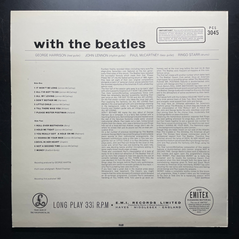 The Beatles ‎– With The Beatles (Швеция 1978г.)