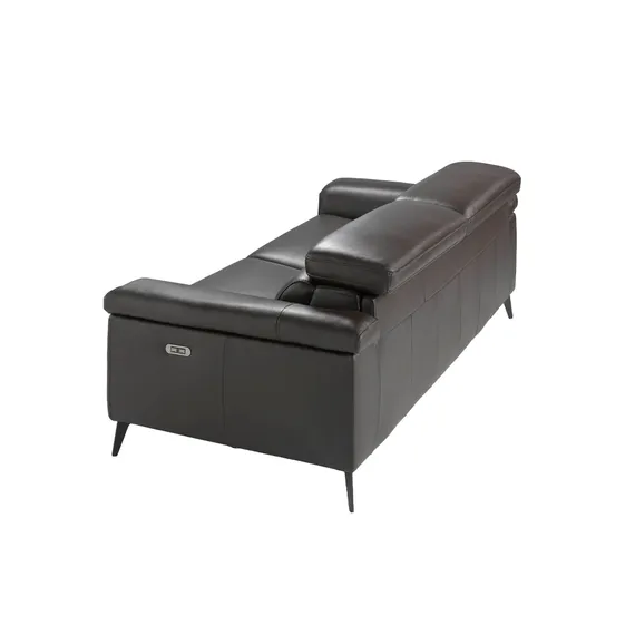 Трехместный диван с реклайнером Angel Cerda 5319-3P, темно-коричневая кожа