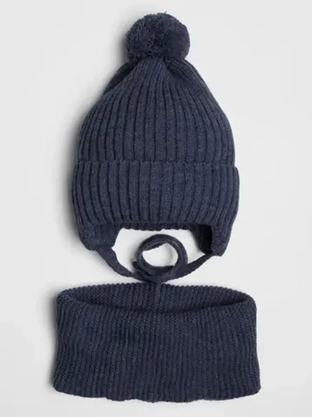 Шапка детская осенняя со снудом