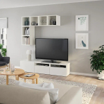 Шкаф для ТВ - IKEA BESTÅ/BESTA, 180x40x170 см, белый, Бесто ИКЕА