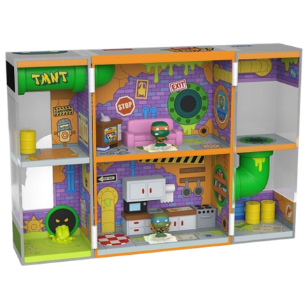 Набор Funko Bitty POP! Bitty Box TMNT Sewer Lair +2 Bitty POP! Michelangelo+Leonardo