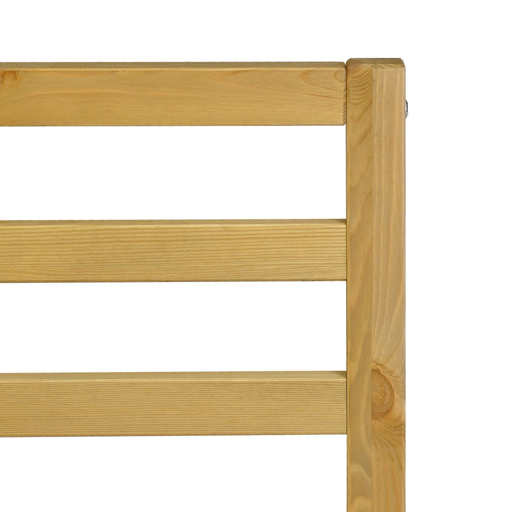 Кровать двуспальная 180х200 Тарва из массива сосны с основанием, бейц