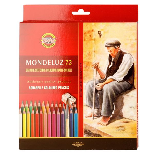 Карандаши акварельные KOH-I-NOOR MONDELUZ OLD MAN 3714, 72 цветf