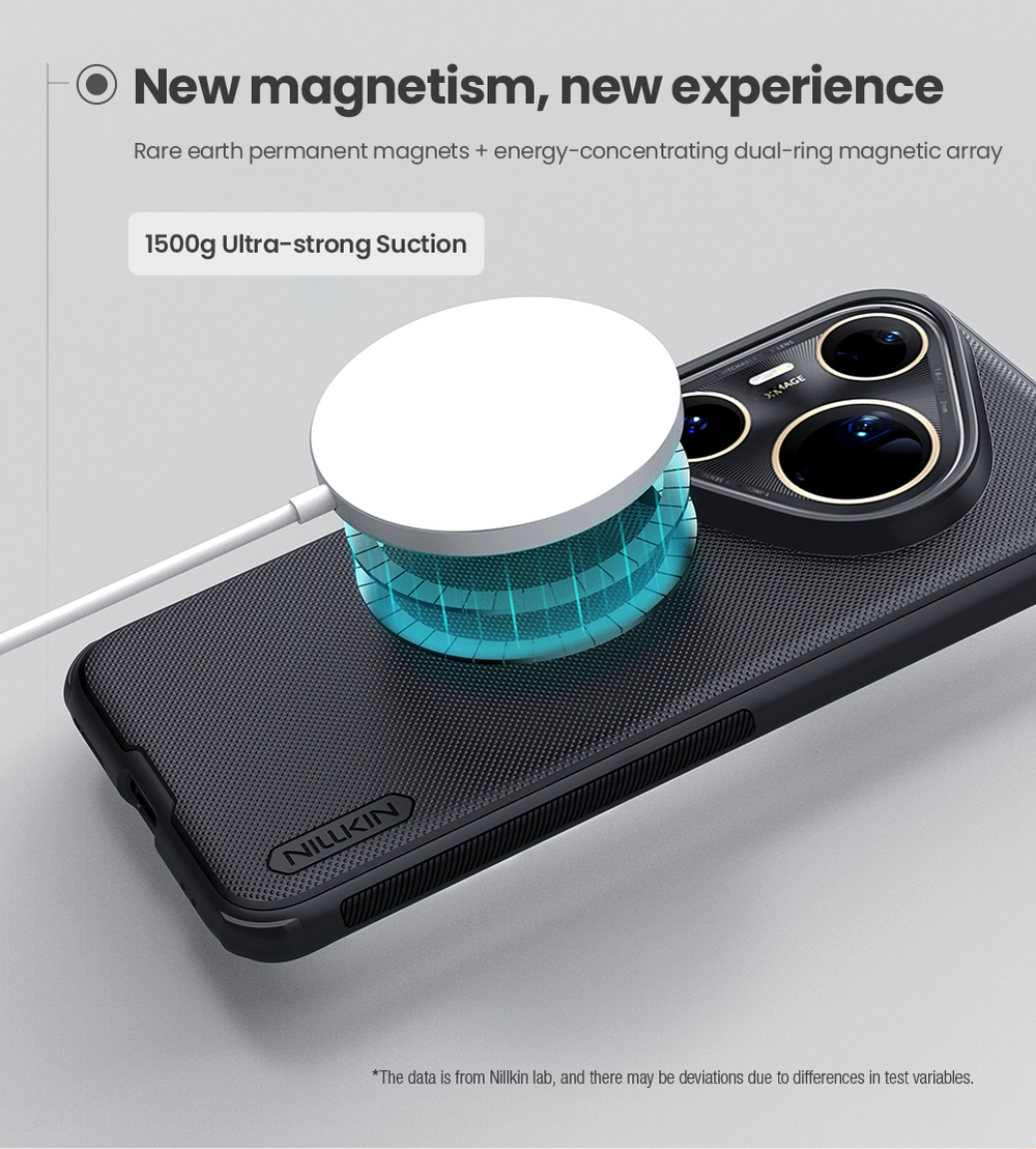 Чехол противоударный от Nillkin c поддержкой MagSafe для Huawei Pura 80 Ultra, серия Super Frosted Shield Pro Magnetic Case