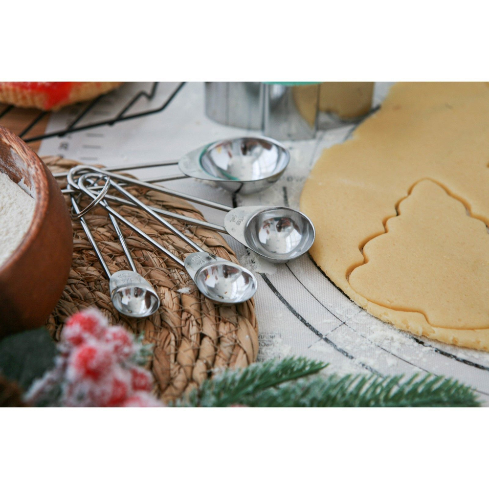 Набор мерных ложек Доляна «Металлик», 4 шт: 1,25/2,5/5/15 мл