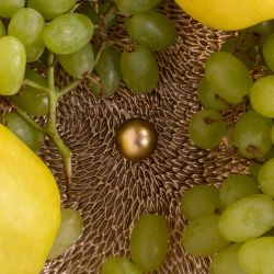 Фруктовница-конфетница Орхидея Лелия Бронза