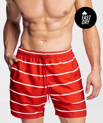 Пляжные шорты мужские Atlantic, 1 шт. в уп., полиэстер, красные, KMB-191