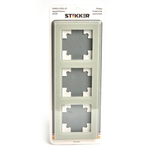 Рамка 3-местная, стекло, STEKKER GFR00-7003-07, серия Катрин, дымчатый 49035