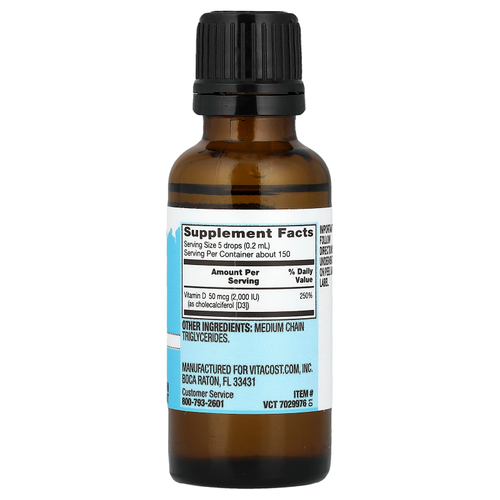 Vitacost, Vitamin D3 Drops, 1 fl oz (30 ml)