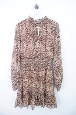 Платье Zara с анималистическим принтом, маркировка XS, визуально 42 размер