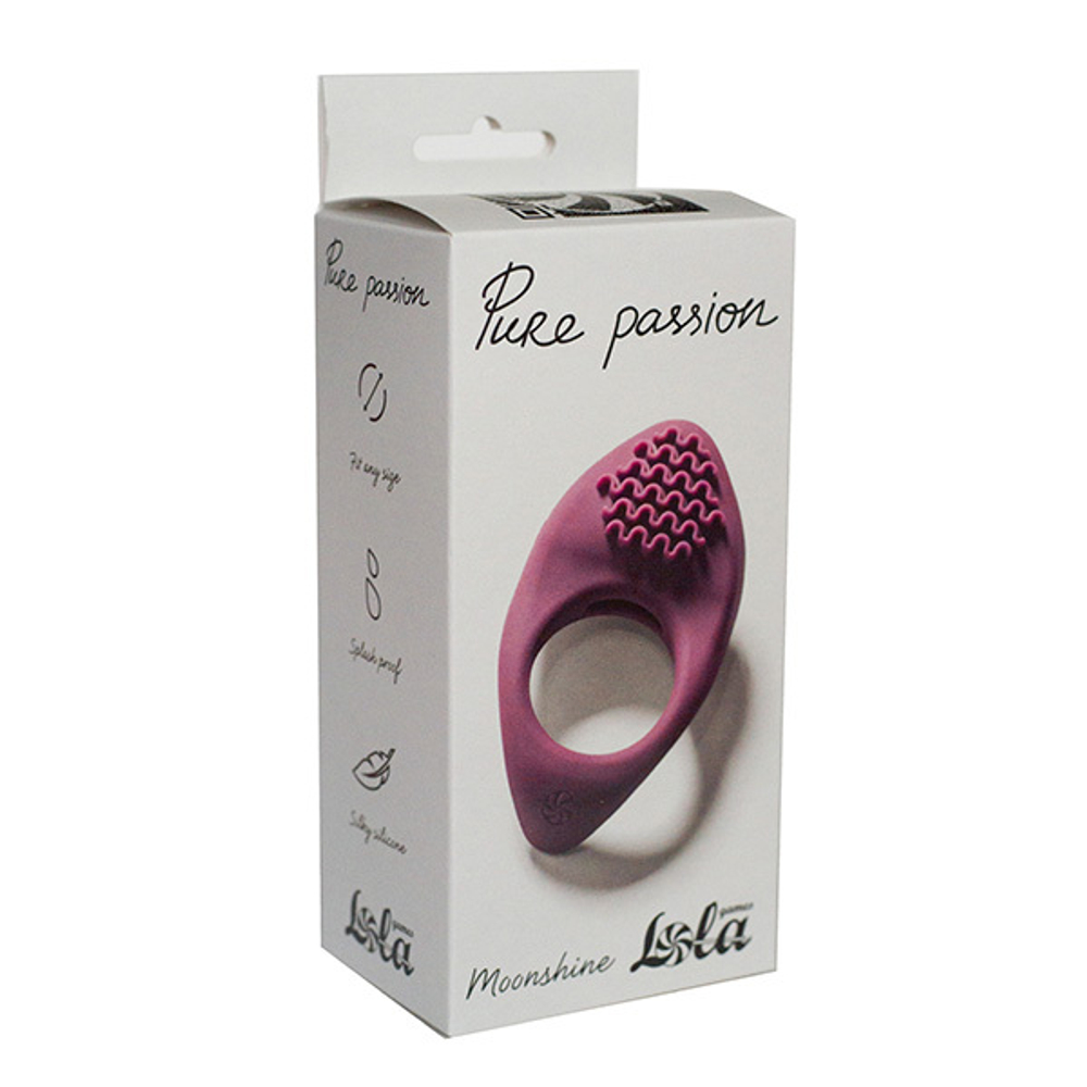 Эрекционное виброкольцо Lola Games Pure Passion Moonshine Wine Red 1301-02lola