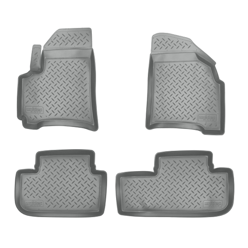 Ковры в салон Norplast/Unidec для Chevrolet Rezzo (2004-2008), Серый, арт.NPL-Po-12-26-G