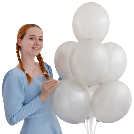 Серебряный воздушный шар металлик Экстра Silver