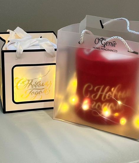 Новогодний шар, свеча в подарочной упаковке, O`Genie