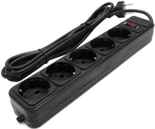 Сетевой фильтр Профитек Ультра 5м 5 розет 16А 220Вт черный