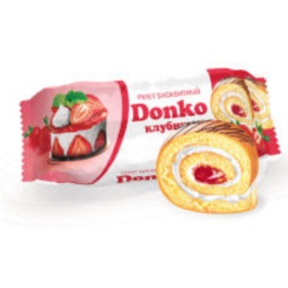 Рулет бисквитный Donko клубника 160 гр