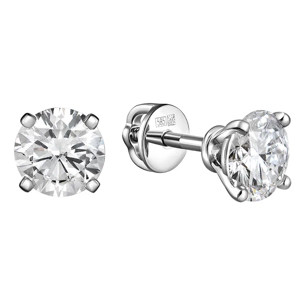 Серьги-пусеты  1,442 ct