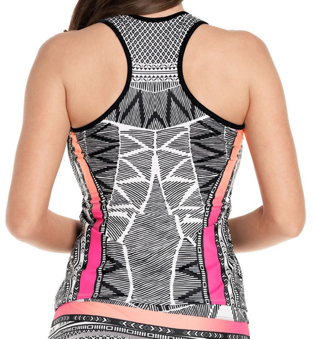 Женский топ теннисный Lucky in Love Santa FE Glow Tank - разноцветный