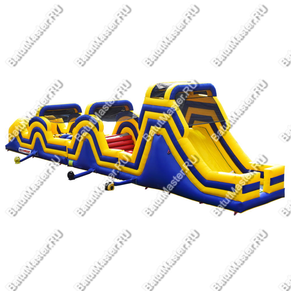 Коммерческая надувная полоса препятствий "Зона экстрима" 20*4*5,5 м