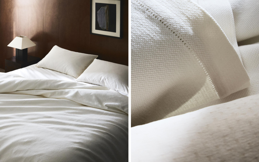 Zara Home покрывало из хлопка, молочный