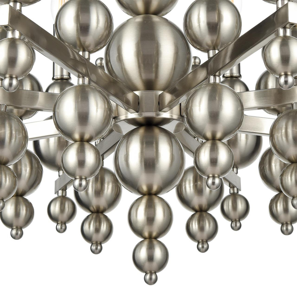 8107/8 MODERNI LN25 122 никель, металл Люстра Е14 8*40W 220V NANA