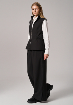 Брюки палаццо черные