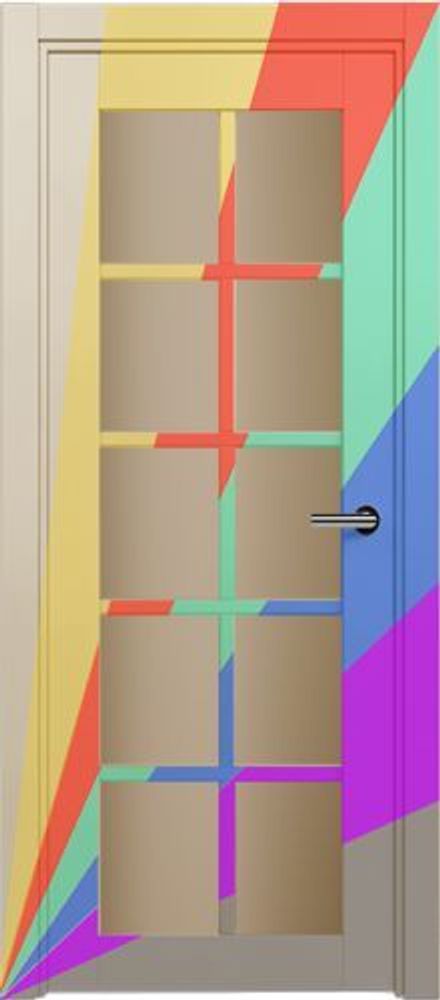 Межкомнатная дверь Status (Статус) 123 стекло Сатинато бронза (эмаль) Любой цвет RAL (нестандарт)