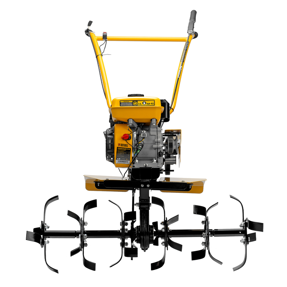 Мотоблок DPT-270SB, 7 л.с., ремен.сцеп, фрез 3х4, ШОМ, без колес, передачи 2В/1Н Denzel