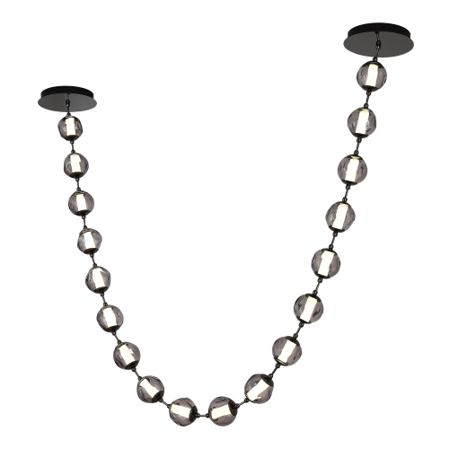 SL6520.403.18 Светильник подвесной ST-Luce черный жемчуг/прозрачно-дымчатый LED 1*90W 4000K HELMI