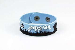 Браслет Pierce The Veil ( бело-чёрно-голубой )