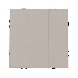 Механизм выключателя трехклавишный непроходной SWT-NOBE-MK03-SFPL-CA (230V, 10A) (Arlight, Кашемир) 061797