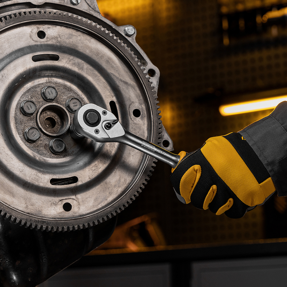 Набор инструментов, 1/2", 3/8", 1/4", CrV, S2, пластиковый кейс, 232 предмета Denzel