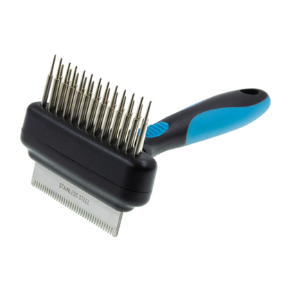 DELIGHT Грабли двухрядные с плавающими зубьями + дешеддер 37 зубьев