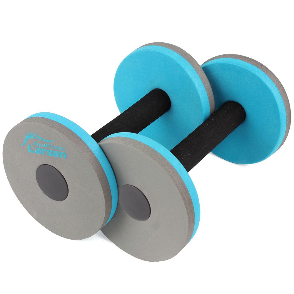 Аквагантель AquaFitness Larsen YP-27A (2шт) малой сопротивляемости графит/бирюз.