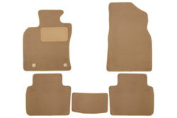 Коврики в салон для TOYOTA Camry, 2017-2021, 2020-, седан, 5 шт. (текстиль, бежевые) KLEVER044810022112KH