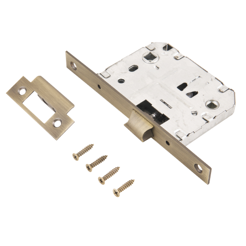 Защелка АЛЛЮР АРТ L7050S  АВ старая бронза,  б/ручек с фиксатором  / 11220