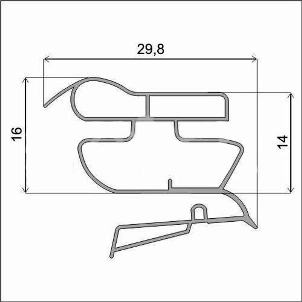 Уплотнитель двери холодильника Indesit/Индезит C132G 830х570 мм (Холодильная камера)