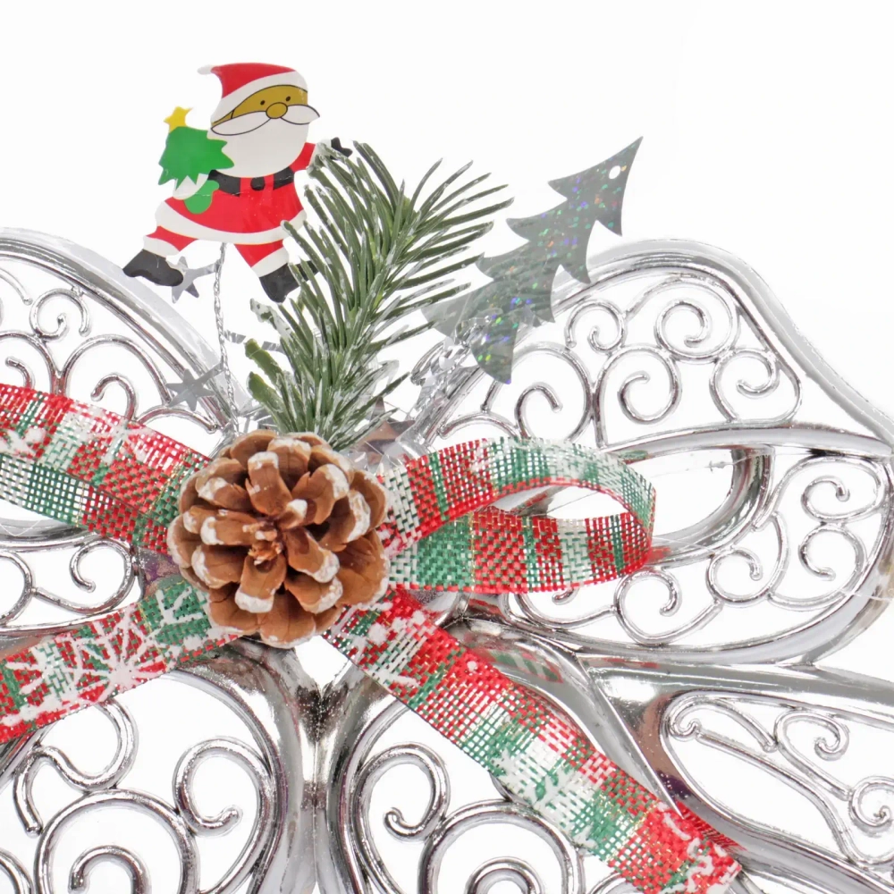 Украшение новогоднее «Лесные колокольчики» 27*20 см, Серебро