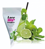 Съедобное согревающее массажное масло Love Me Tender Mojito с ароматом мохито - 10 мл.