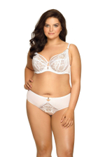 Гипюровый бюстгальтер на косточках с мягкой чашкой (Размер: 65I) (Цвет: красный)