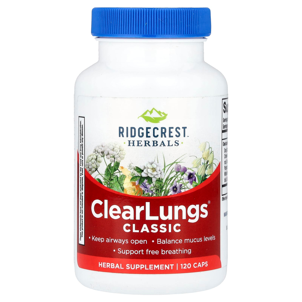 RidgeCrest Herbals, ClearLungs® Classic, 120 капсул