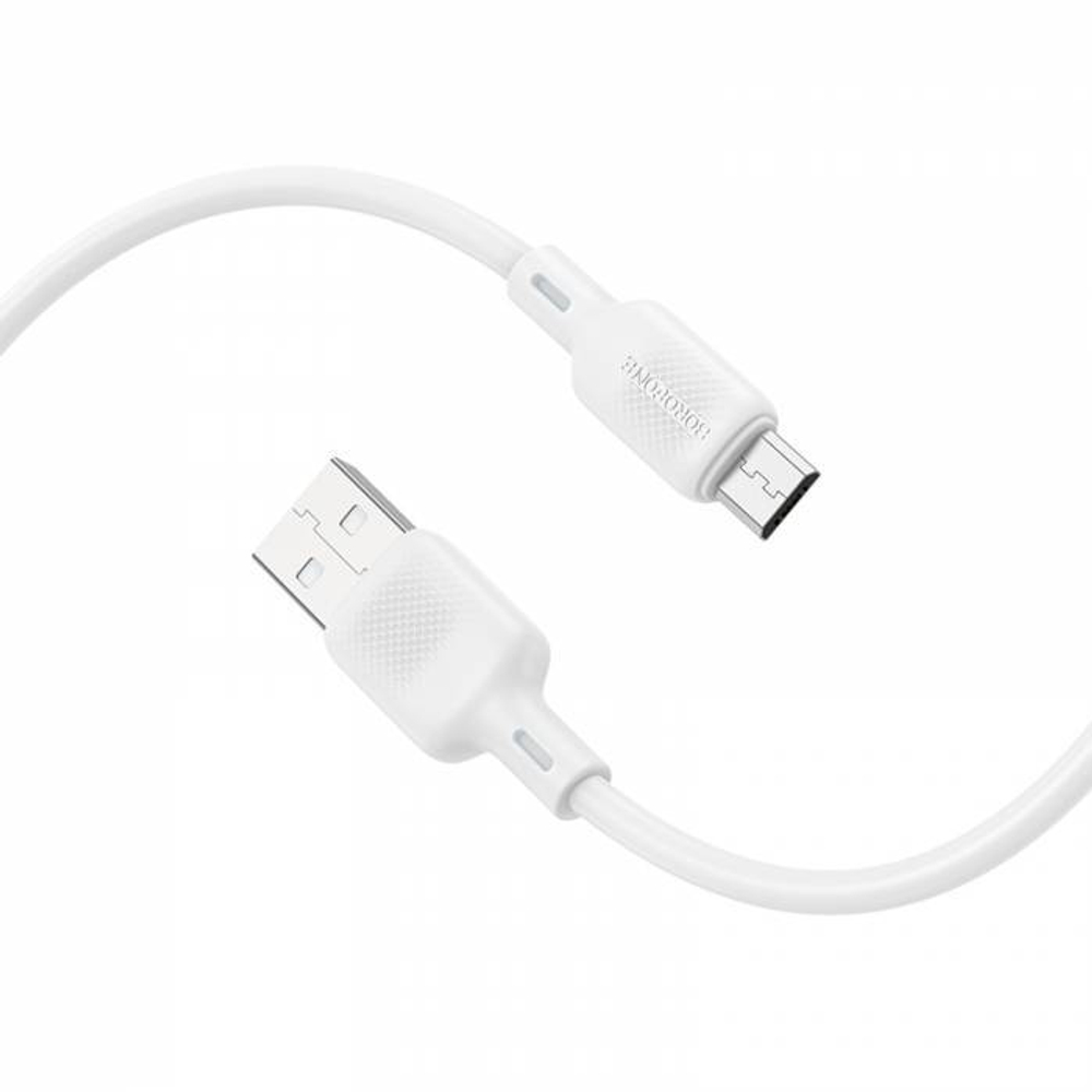 Кабель USB - Micro BOROFONE BX113 Silicone (белый) 1м