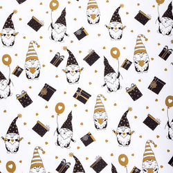 Бумага упаковочная НГ Black.Gold.White 70*100см  ассорти 1 шт