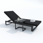 Шезлонг Ideal Patio ЛЕТТО черный - каркас карбон