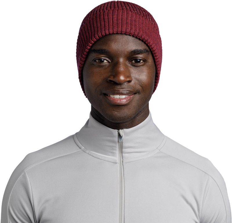 Шапка Buff Merino Active Hat Solid Garnet Фото 4