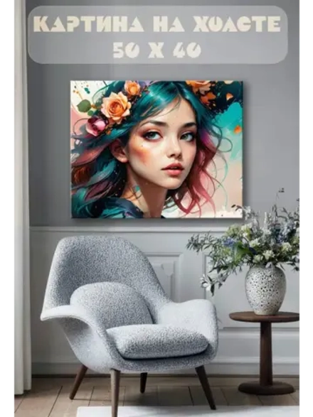 Картина на стену 40 X 50 Девушка